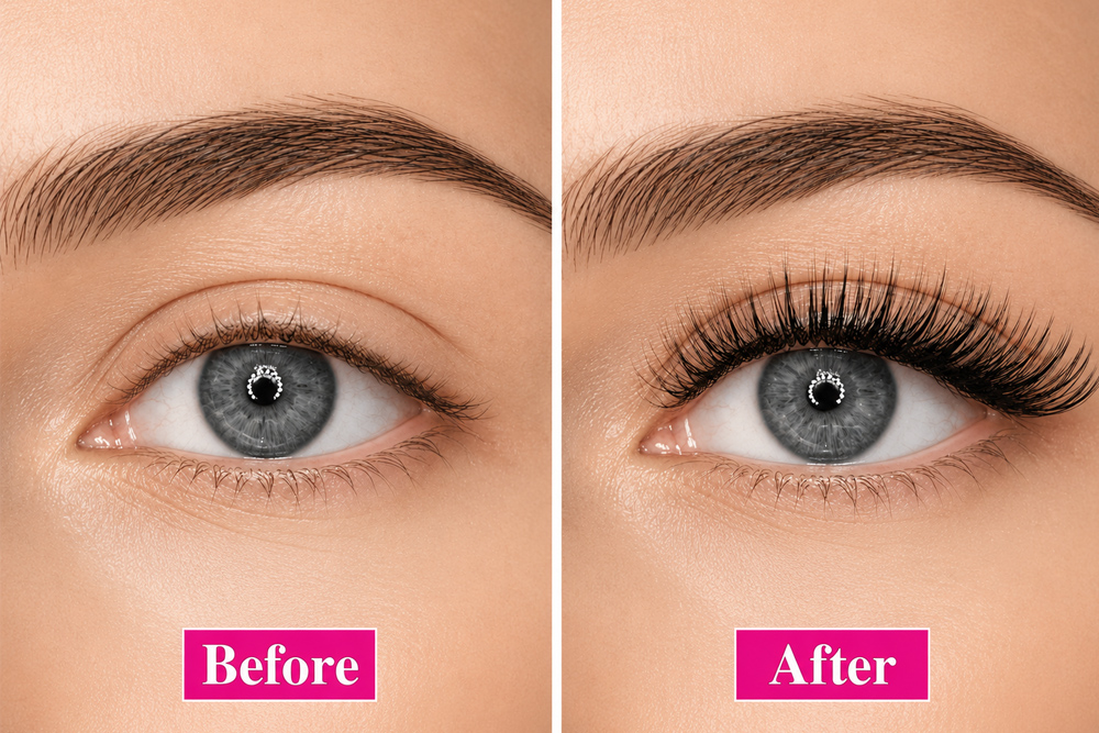 YY Lashes before or after